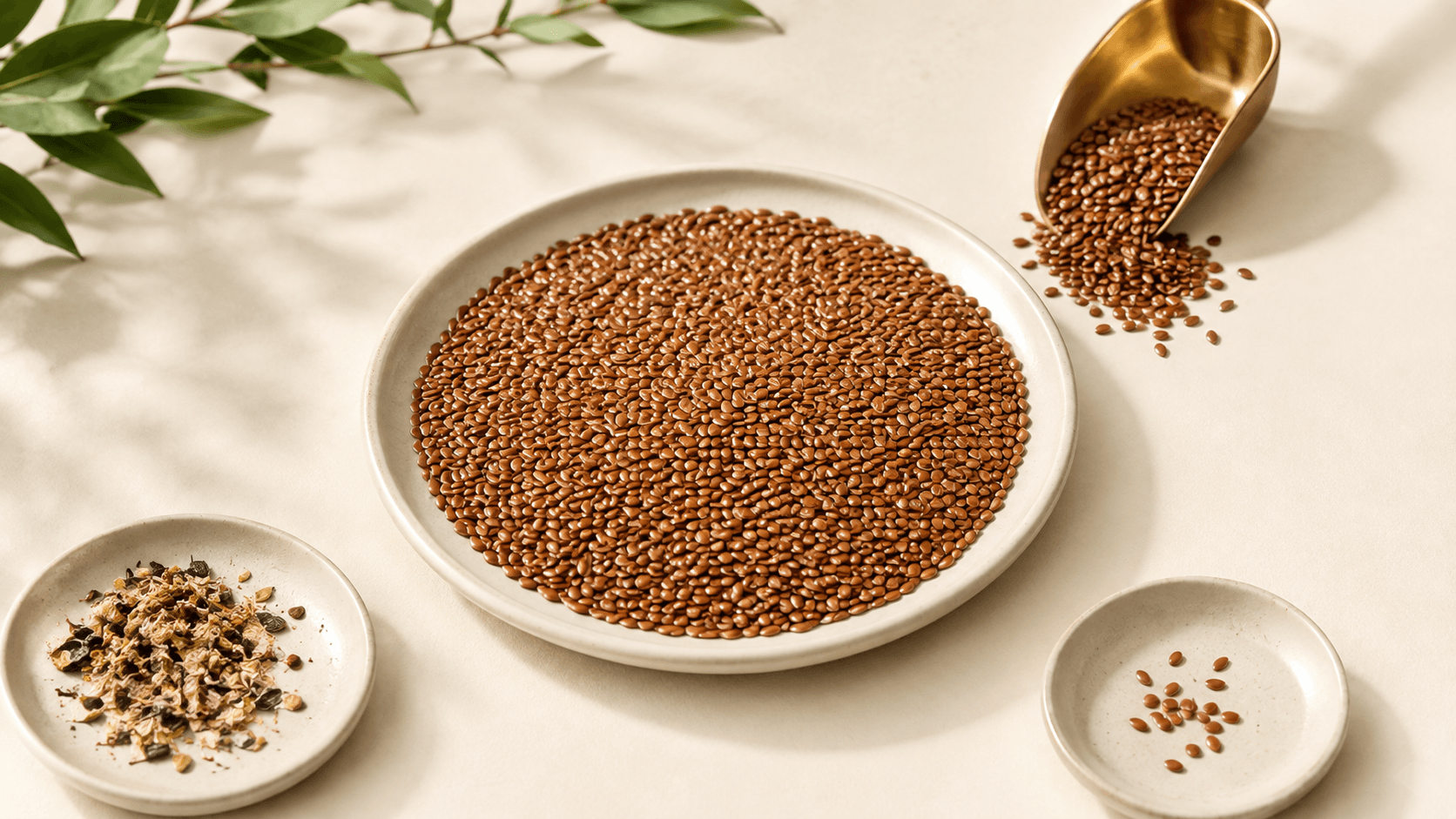 Sortex-cleaning flaxseed for size, colour and quality