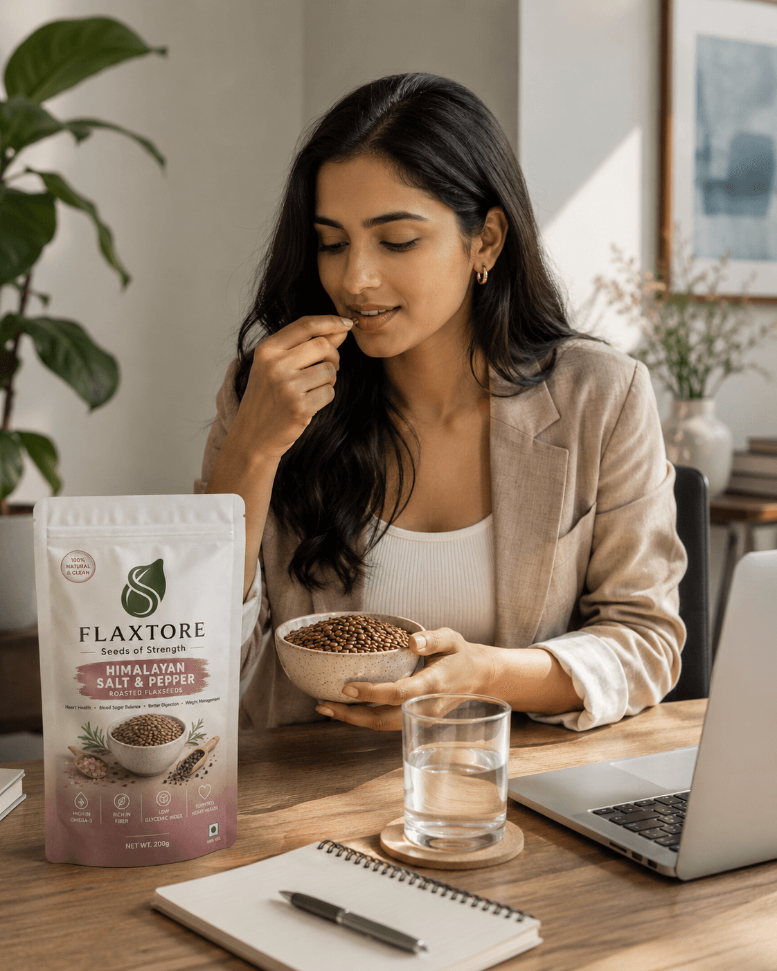 Everyday desk snacking with Flaxtore